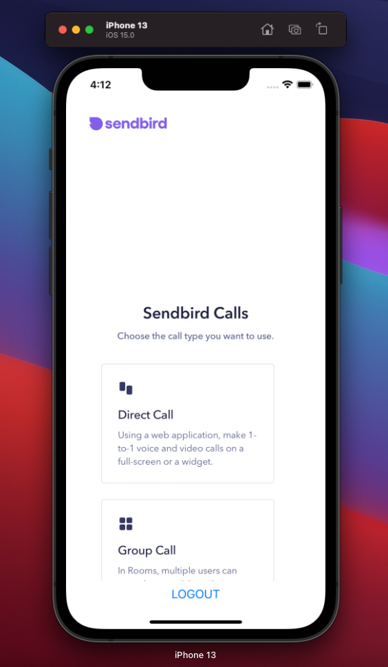 Tutorial Sendbird calls iOS app